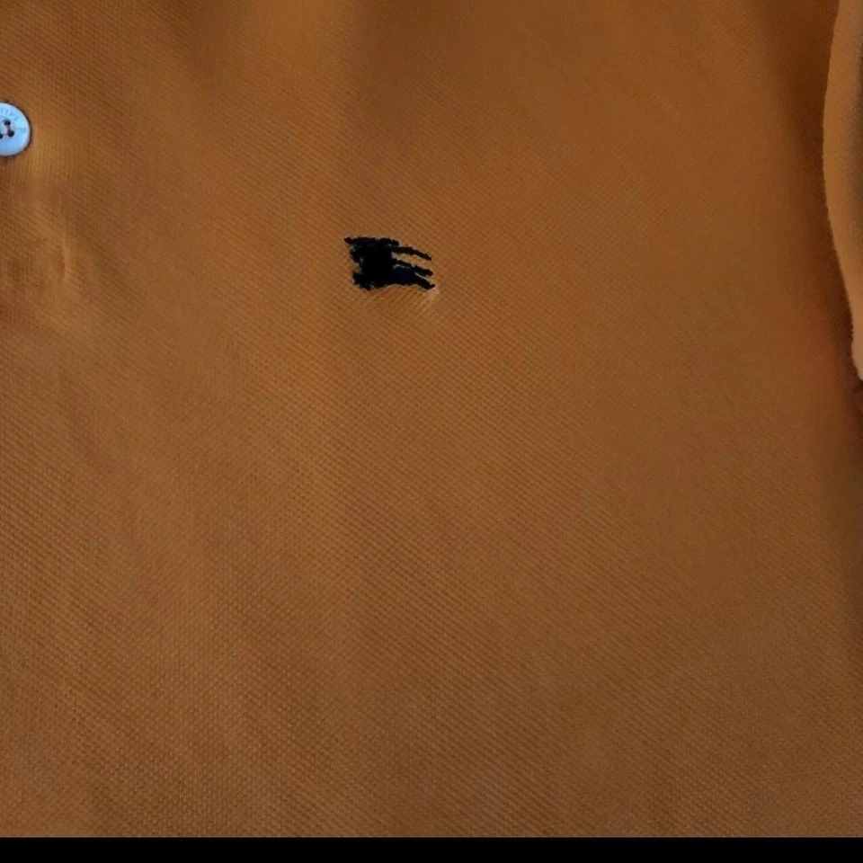 Great Condition Vintage 90s RARE Colour Orange Large Size L Burberry Polo Grail - Image 2 of 4