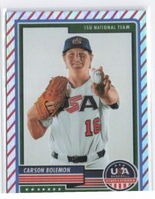 2023 Panini Stars & Stripes Carson Bolemon #22 Stripes Foil USA