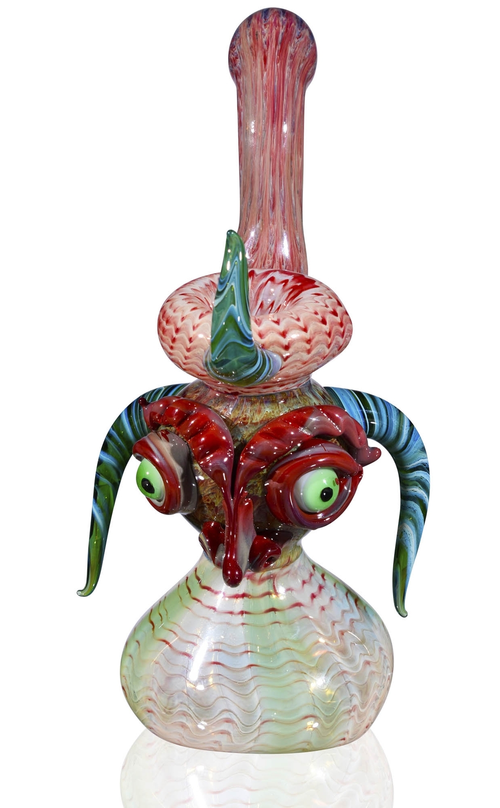 The Moor Beast - 9" Beauty Of the Beast Sherlock Bubbler Glass Bong *USA*