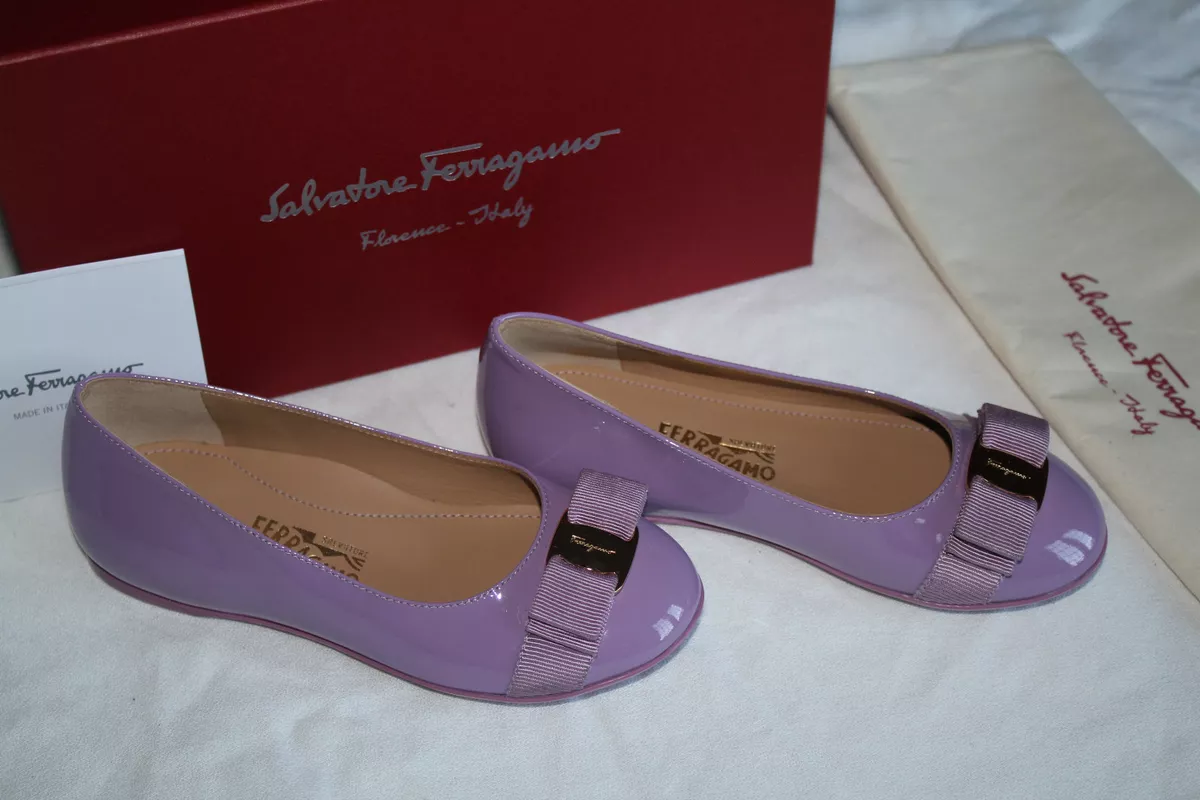 SALVATORE FERRAGAMO KIDS VARINA MINI LILA #11us LITTLE KIDS $325