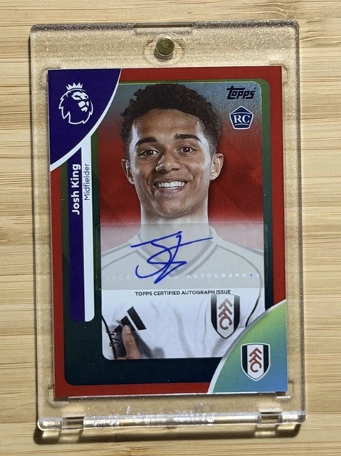 2025-26 Topps Premier League Josh King Red Auto /5 RC Rookie Fulham Wonderkid