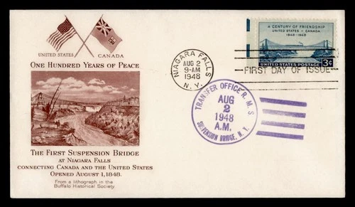 DR WHO 1948 FDC CANADA FRIENDSHIP ANIV GRIMSLAND? CACHET DUAL CANCEL M78254