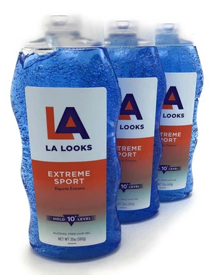 L.A. LOOKS SPORT XTRME HLD GEL 20 OZ (Pack of 3) 1.25 Pound