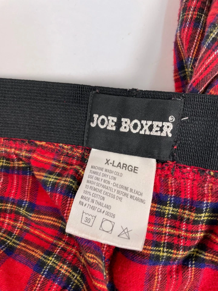 Pantalones de salón Joe Boxer para hombre rojos a cuadros talla XL Foto 3 de 4