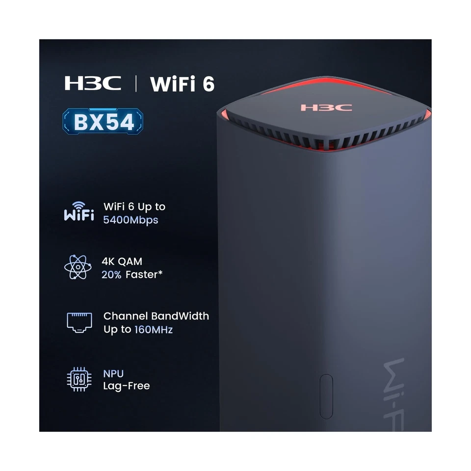 H3C AX5400 Dual-Band WiFi 6 Router (BX54) High Speed Gaming Routers for Wirel... - Image 2 of 4