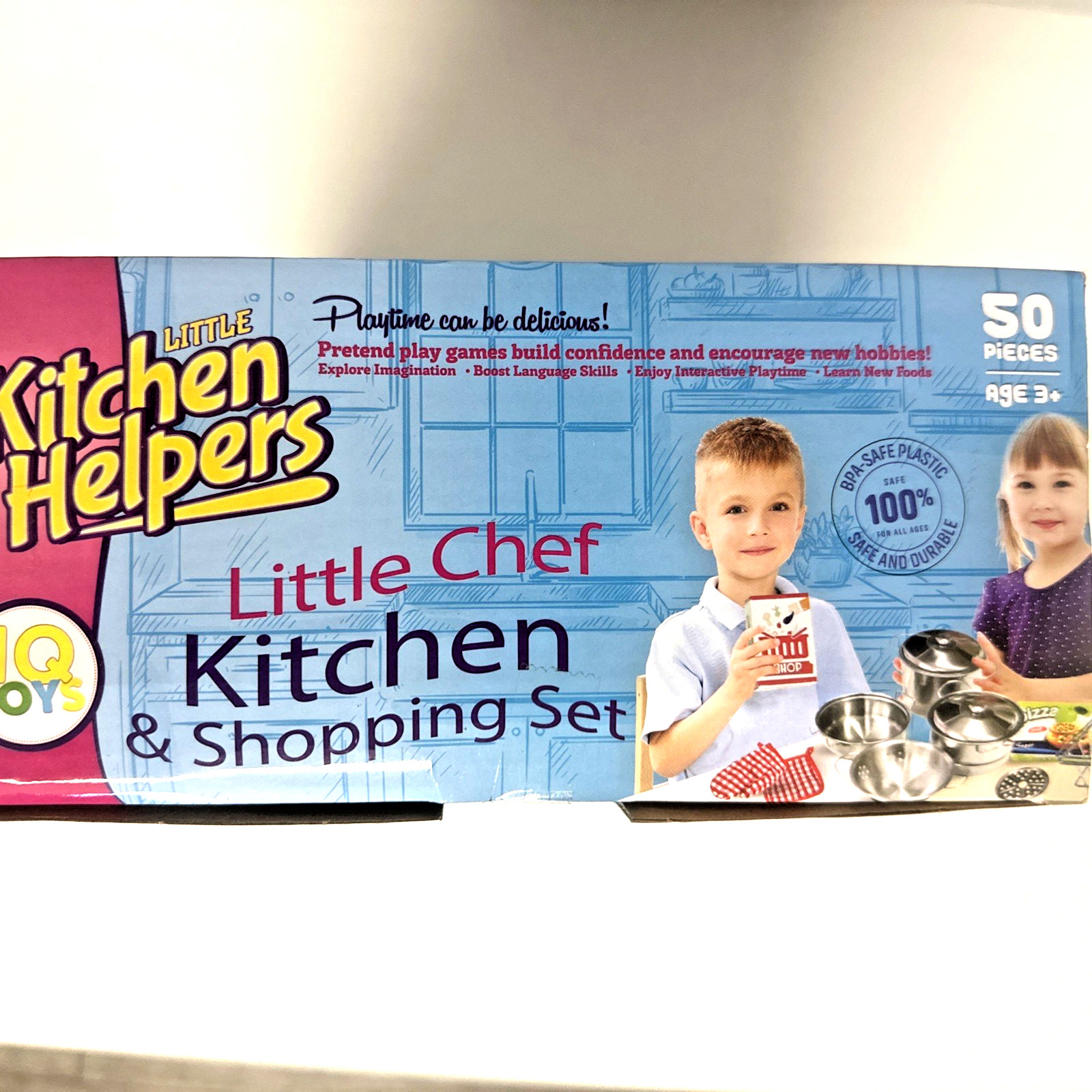 IQ Toys 50 Piece Complete Pretend Play Food and Kitchen Set NEW