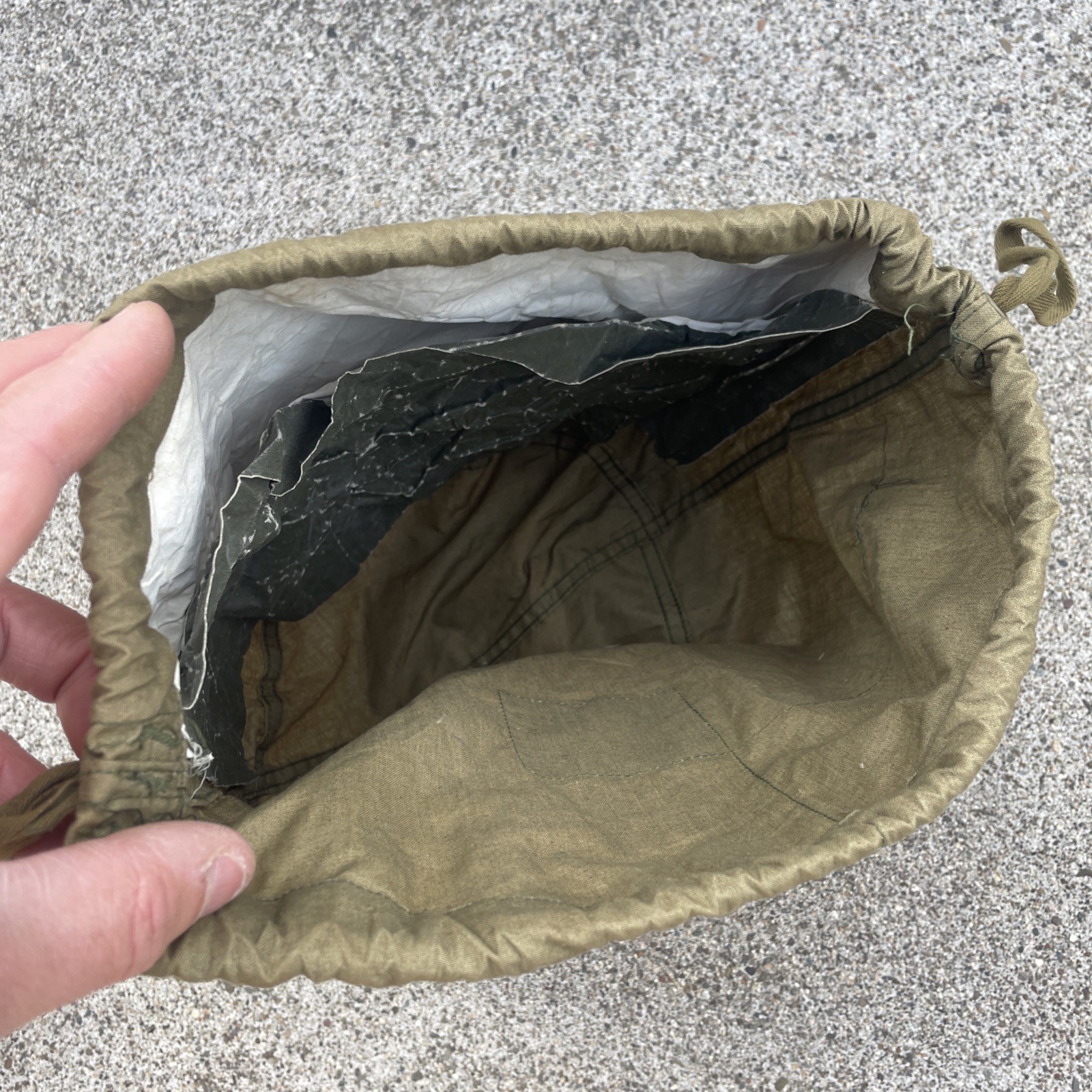 Lot of 2 Vtg US Army Military Drawstring Personal Effects Belongings ...