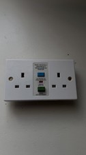 Passive RCD (Residual Current Device) 2-Gang Switched Socket
