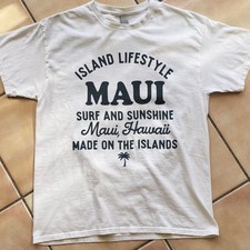 Maui Surf and Sunshine Classic Souvenir White T Shirt