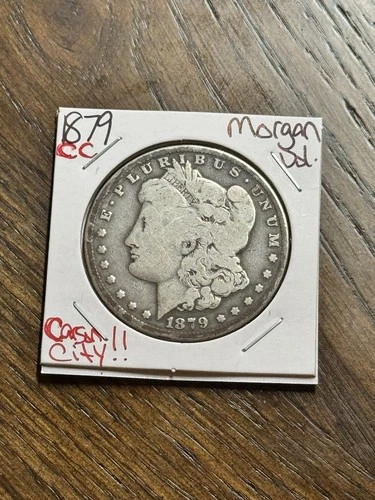 1879 CC Morgan Silver Dollar VG Very Good Carson City Mint Coin (Raw18442)