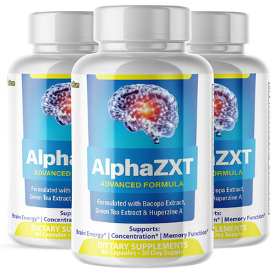 AlphaZXT- Brain Support- 3 Bottles- 180 Capsules