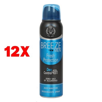 12 x Breeze Deodorante Spray Herren 48h Frischschutz 150 ml