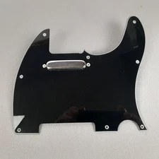 Loaded Tele Pickguard ~ Black 3 Ply ~