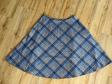 Vintage Sears womens plaid skirt-s 14 16 oxford-quiet luxury-preppy-