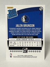 2018-19 Panini Donruss #179 JALEN BRUNSON Rated Rookie RC MAVERICKS KNICKS