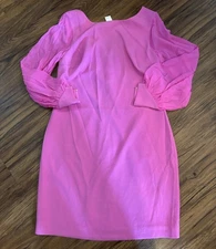 NWT Trina Turk Energized Balloon Sleeved Dress in Snapdragon Pink Size 4 NEW