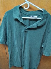 King Size Shirt Mens 4XL TALL Green Cotton Polo Short Sleeve Business Casual