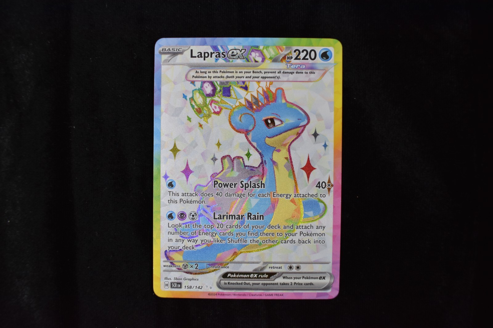 Pokemon TCG Lapras ex 158/142 EN SCR Stellar Crown Ultra Rare NM Holo