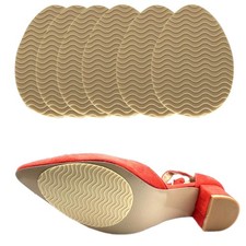 Non-Slip Shoes Pads Sole Protectors Adhesive, High One Size, Beige 3pairs