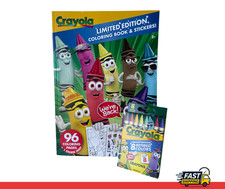 Crayola 96 Coloring Pages Limited Edition Set w/ Crayons Stickers GIFT WRAPPED