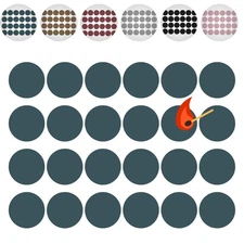 24 Count Sheet - 1" Round Adhesive Match Striker Paper Stickers | 1 inch Circ...