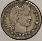 Silver Quarter - Barber - 1900-O (Partial Liberty.  Rim ding.) - Set Break