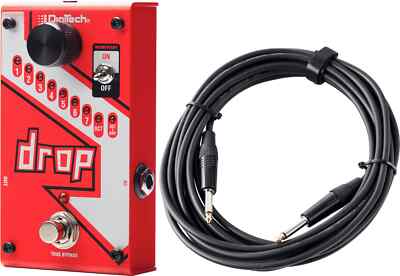 Digitech The Drop Pitch Shifter Pedal Set mit Kabel Polyphone Drop-Tune Whammy
