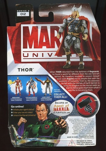 THOR ( 4" )( BLUE VARIANT ) MARVEL UNIVERSE ( FAMILY DOLLAR ) ACTION FIGURE #012 - Picture 6 of 6