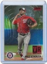 MAX SCHERZER 2021 Topps Stadium Club Virtual Reality Red Foil Insert (#VR-25)