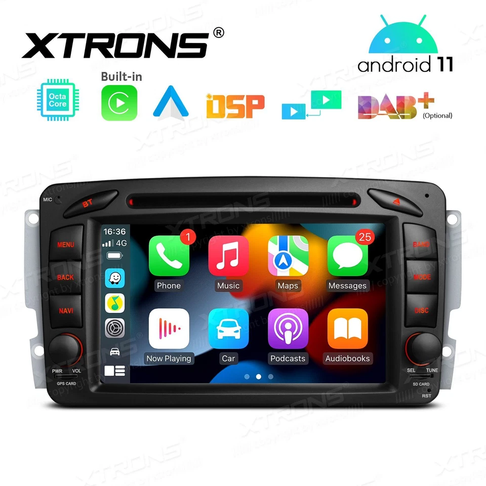 AUTORADIO ANDROID 11 STEREO AUTO 7" MERCEDES CLASSE A/C/G CLK VIANO VITO NAVI  - Immagine 4 di 4