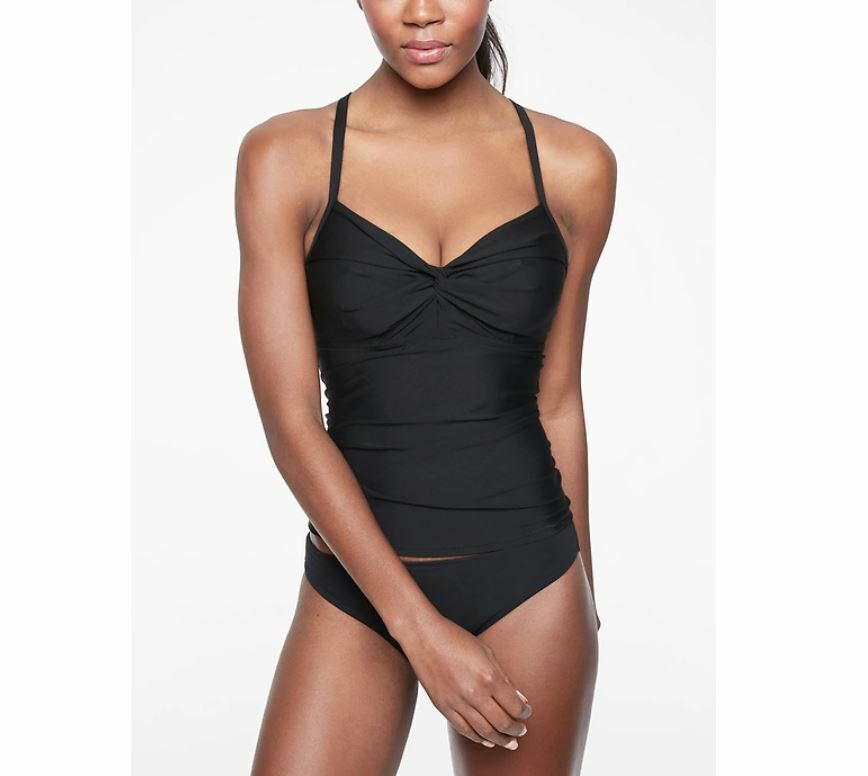 ATHLETA NWT $84 Twist Up Tankini Top in Black size 36 D/DD Swim | eBay