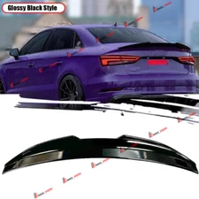 FOR 14-2020 AUDI A3 S3 RS3 SEDAN 8V PSM STYLE GLOSS BLACK REAR TRUNK SPOILER