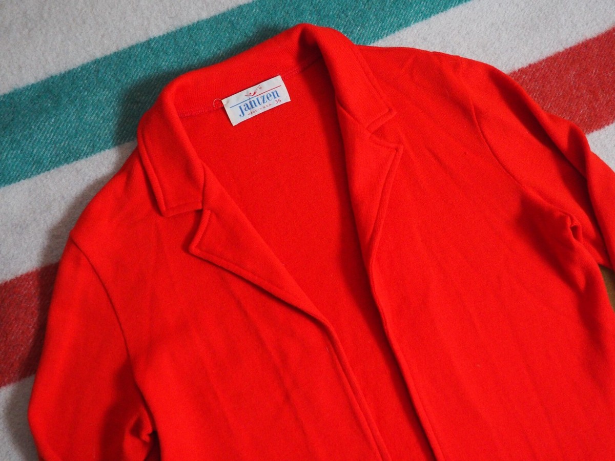 お*て様 60s Jantzen wool knit cardigan XL b Vintage 1960s Jantzen Wool and Mohair Made in USA Argyle