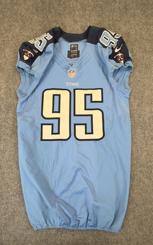 Nike Tennessee Titans 95 Angelo Blackson NFL Game Issued Jersey Football Pro Cut