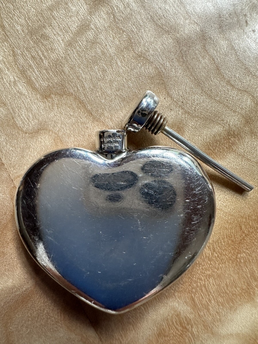Tiffany & Co.Sterling Silver Heart Shaped Perfume Bottle
