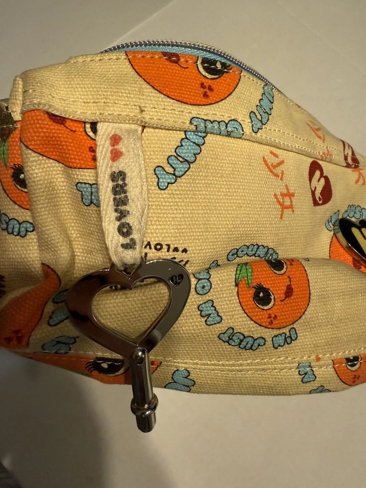 Mini Bolso Harajuku I’m Just An Orange County Girl Pequeño Cartera de Lona Bolsa Llave 🍊 Foto 4 de 4