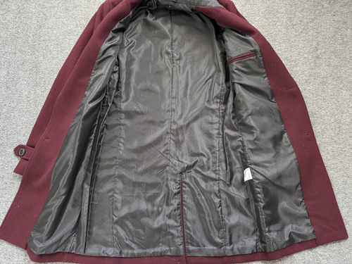 NWT $180 INC International Concepts Boysenberry Wool Overcoat Coat - Men Small - Picture 5 of 12