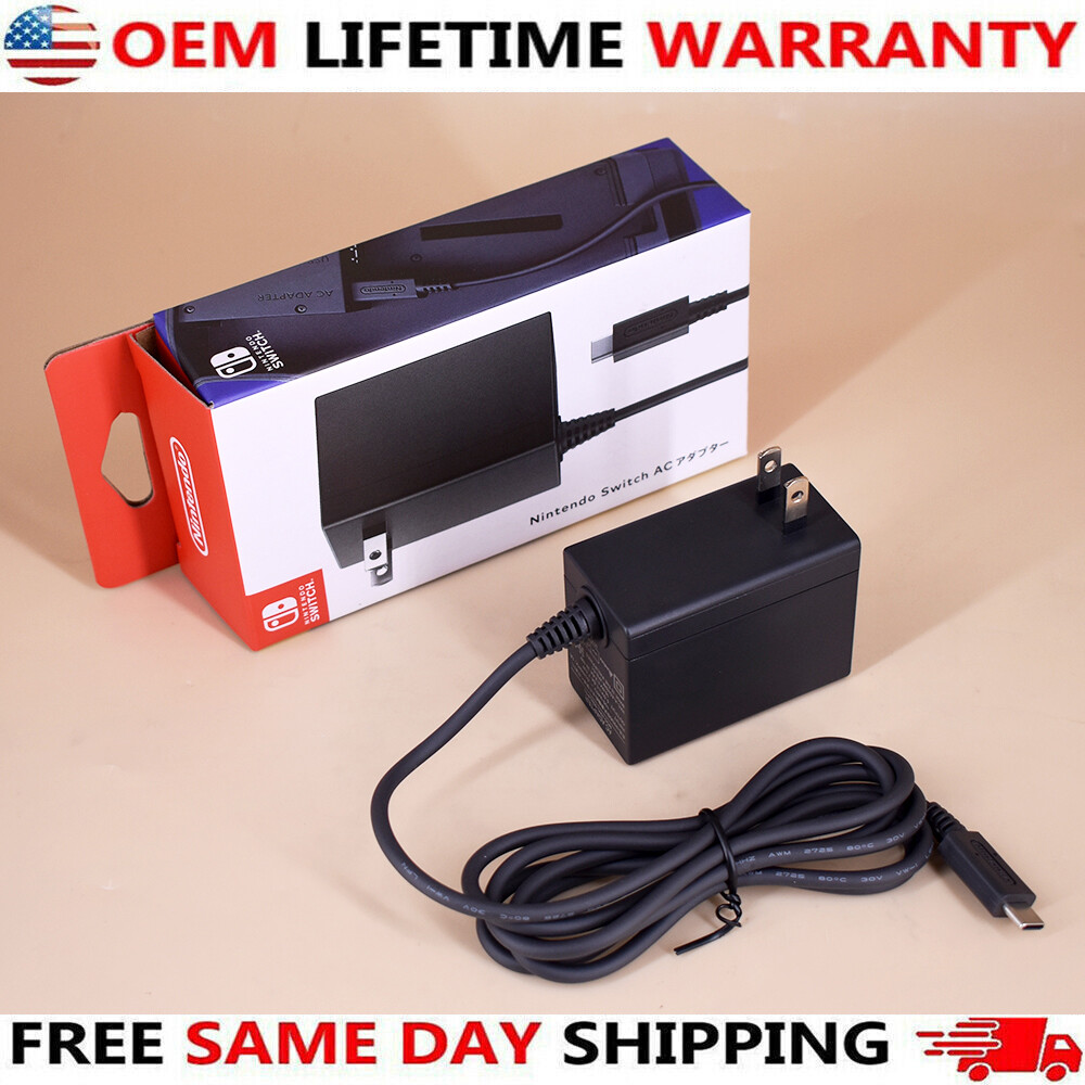 New Official Nintendo Switch +OLED AC Power Adapter Supply OEM