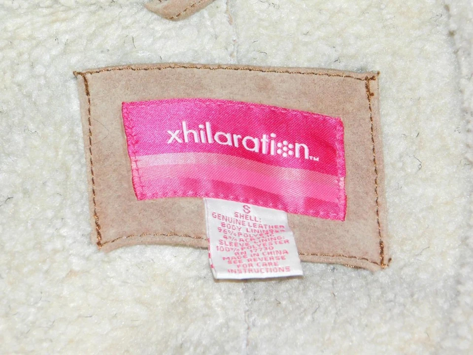 Xhilaration Womens Size Small Suede Leather Jacket Coat Brown Y2K Shearling - Image 2 of 4