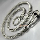 Silver Stainless Steel Skull Hook Trucker/Key Jeans Wallet Franco Chain Biker