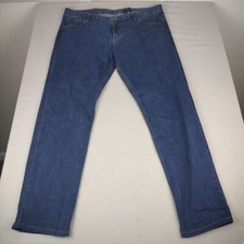 Dearborn Denim Jeans Mens 40x33 Blue Zip Work Chicago USA Flex Pants Tag 42