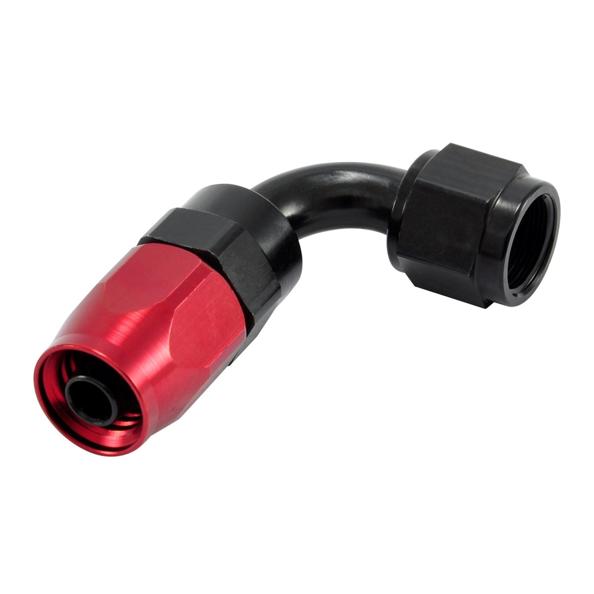 Rohrverbinder Auspuff 60 Mm Dash6, AN6 Alu Fitting 90° Schlauch Klemmverbinder D-06 9/16-18 UNF Öl Benzin Optaro Fitting