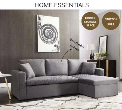 Three 3 Seater Sofa Bed With Storage Chaise Sofas