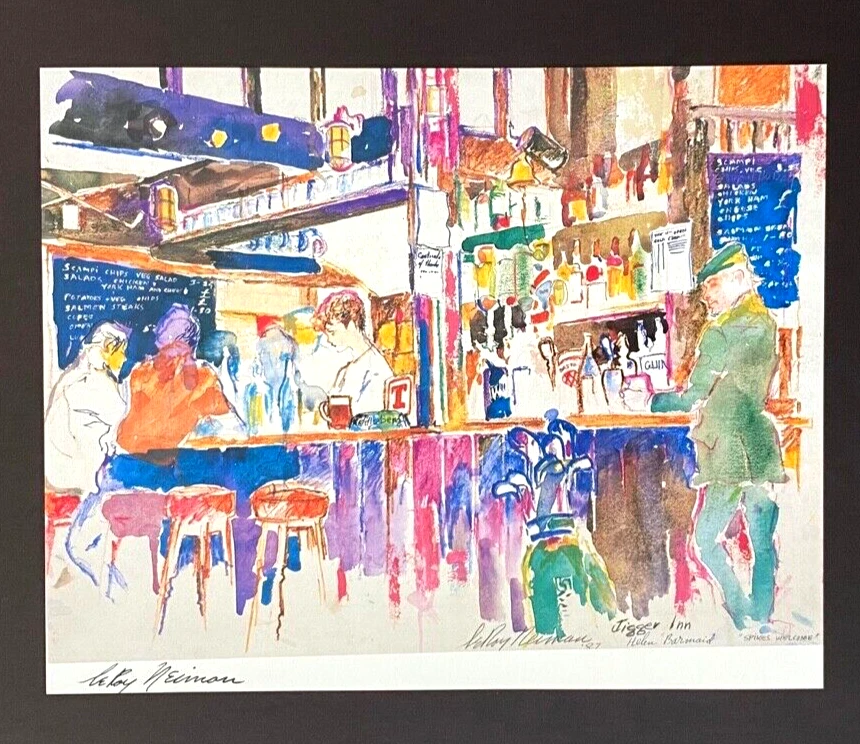 LEROY NEIMAN +  HOLE 19TH + CIRCA 1970'S + SIGNED PRINT FRAMED - image 2 of 3