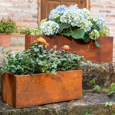 L/XL/XXL Cube Steel Garden Planter Patio Box Flowers Plant Pot Trough Raised Bed