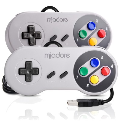 2X USB Controller für SNES NES Spiele, klassischer Retro USB, miadore