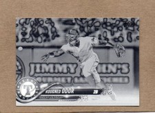roughned odor texas rangers 56 2018 topps black white negative card