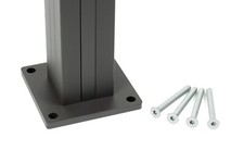 fence post base plate with skirt