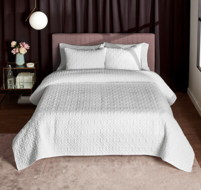 Ted Baker London Trellis Gauze 2 Piece Twin Quilt Set Sham Ivory