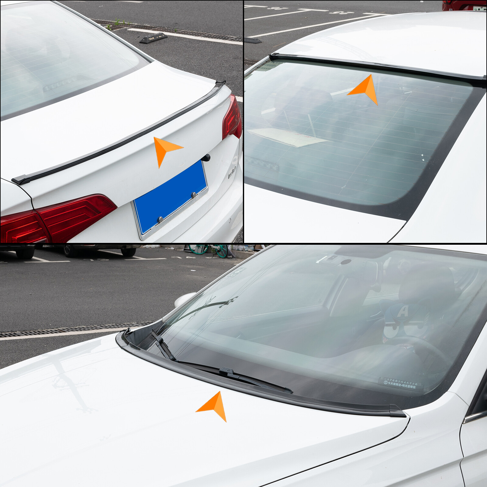 Dachspoiler Heckspoiler Spoiler Blende Lippe Glanz Schwarz Für viele Fahrzeuge